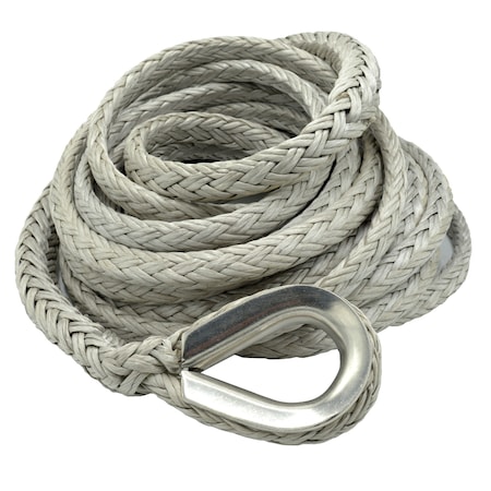 Nimbus 1/2-in. x 100' Synthetic Winch Line Ext. w/ SS Thimble and Kevlar Tail, 10,700 lbs. WLL 27-0500100